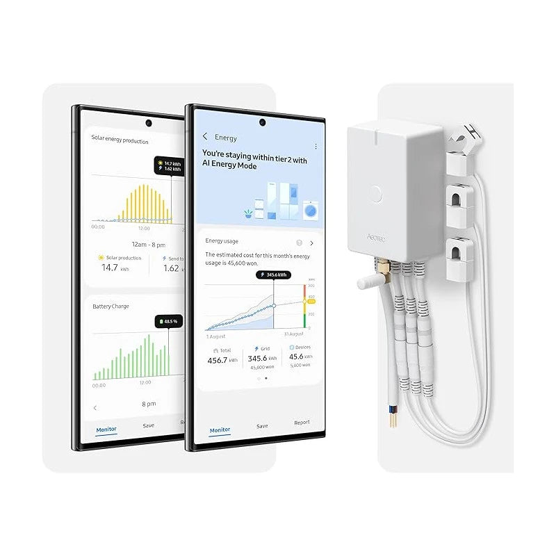 Aeotec - Z-Wave+ 800 Home Energy Meter 8 for single-phase to three-phase clamp meters 200A