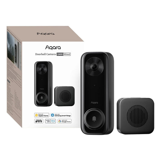 Aqara G400 - Wired 2K PoE Wi-Fi 6 Video Doorbell, HomeKit, Alexa, Google Home, Home Assistant