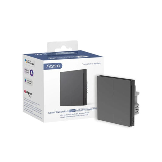Aqara H1 - ZigBee 3.0 double wall switch with neutral, grey