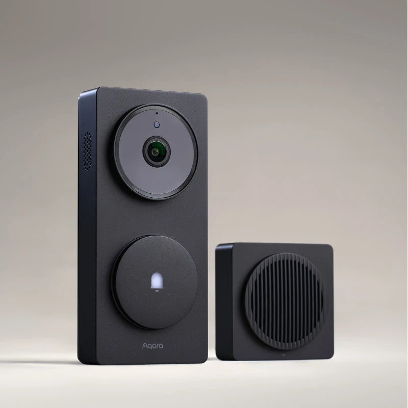 Aqara - Wi-Fi Smart Video Doorbell Aqara Doorbell Camera Hub G410 Select (Black)