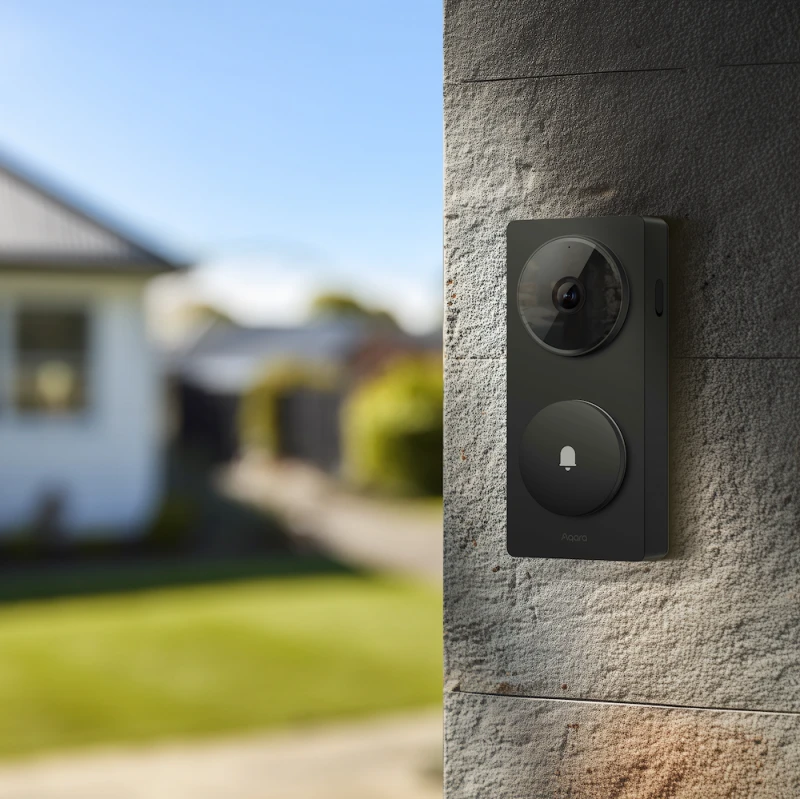 Aqara - Wi-Fi Smart Video Doorbell Aqara Doorbell Camera Hub G410 Select (Black)