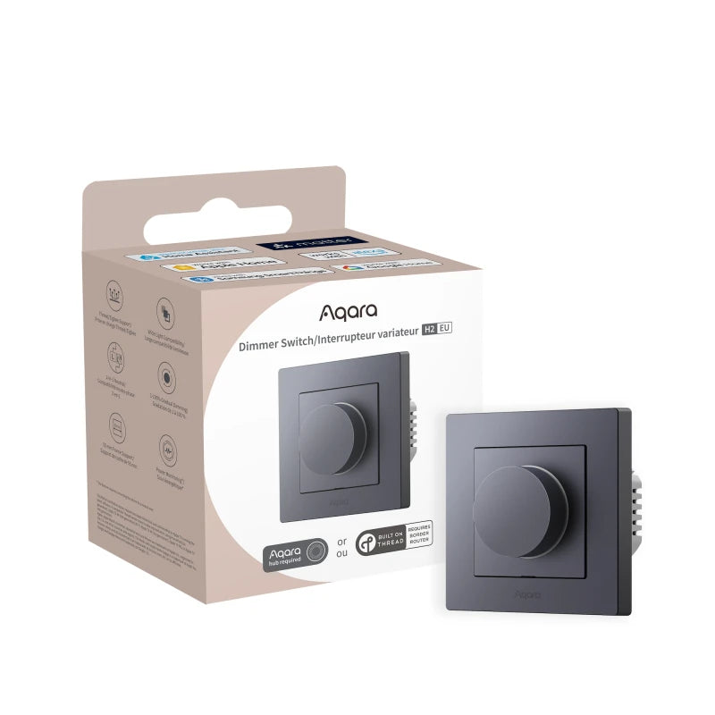 Aqara - Zigbee 3.0 and Matter Thread Dimmer Switch H2 EU Gray