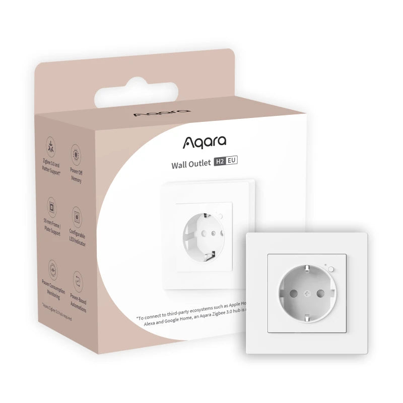Aqara - Zigbee 3.0 wall plug + Power monitoring H2 EU WP-P01D