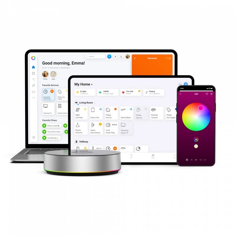 HOMEY - Z-Wave, Zigbee, WIFI, 433 MHz, IR Smart Hub Homey Bridge