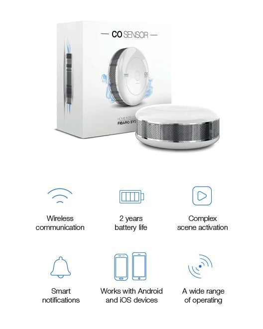 FIBARO - Z-Wave+ CO Sensor carbon monoxide detector