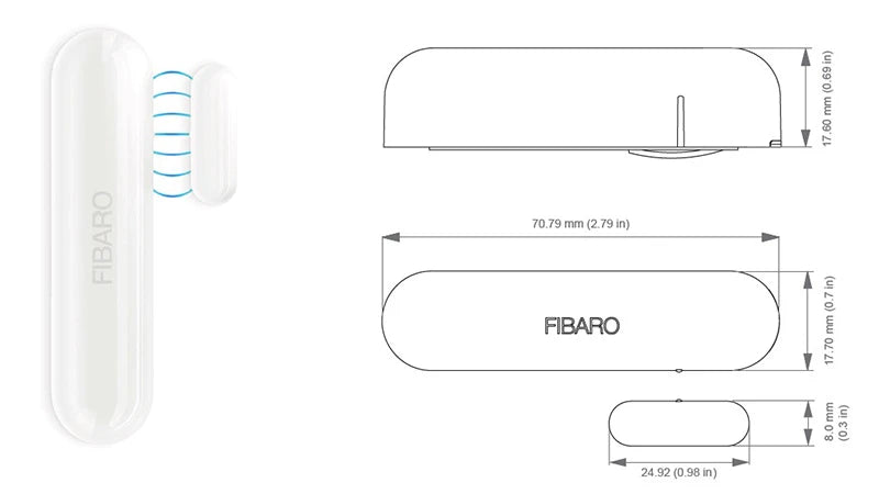 FIBARO - Z-Wave+ Ovi- ikkuna-anturi 2 Valkoinen