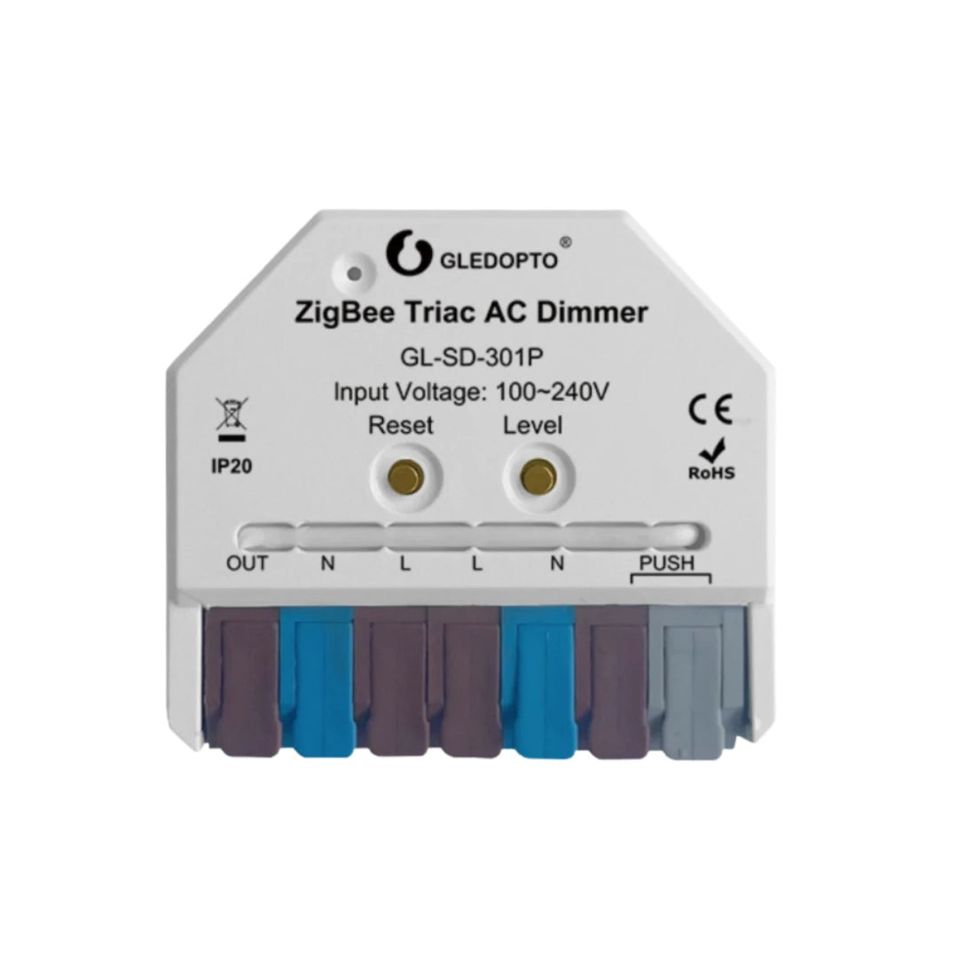 Gledopto GL-SD-301P - Zigbee Triac Dimmer Module, 1-channel, 100–240 V AC