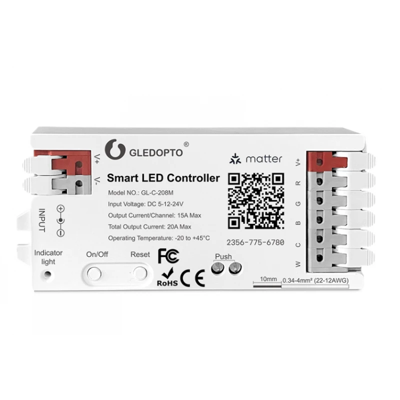 Gledopto GL-C-208M - Matter Smart LED controller ACK RGB-CCT