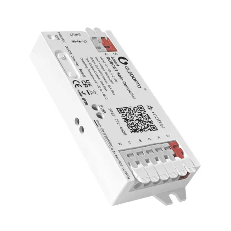 Gledopto GL-C-218M - Matter over Wi-Fi smart LED controller RGB+CCT