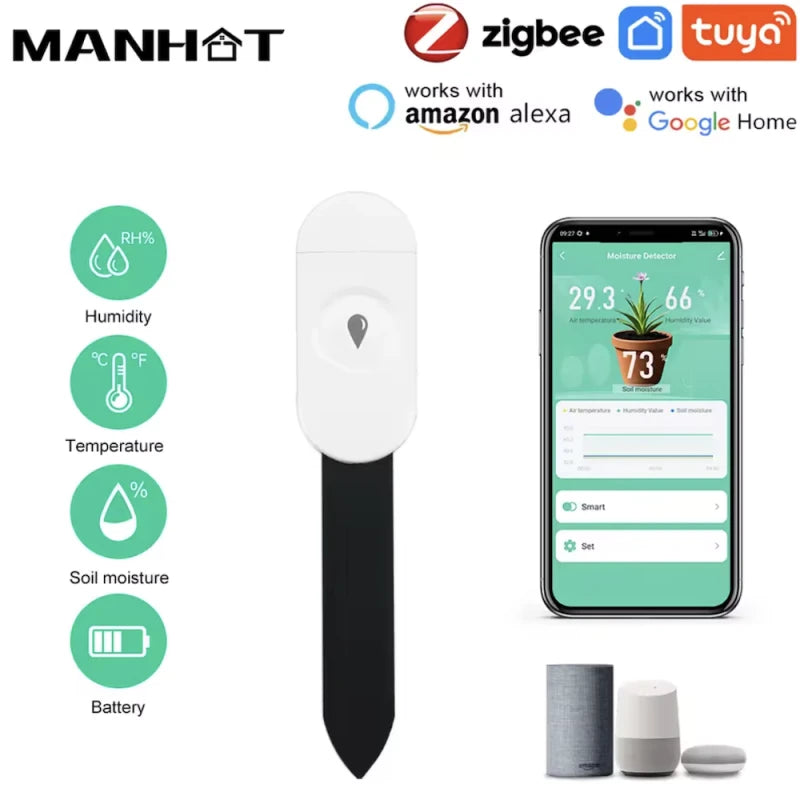 Haozee - Tuya Smart Life Zigbee plant sensor (temperature + humidity)