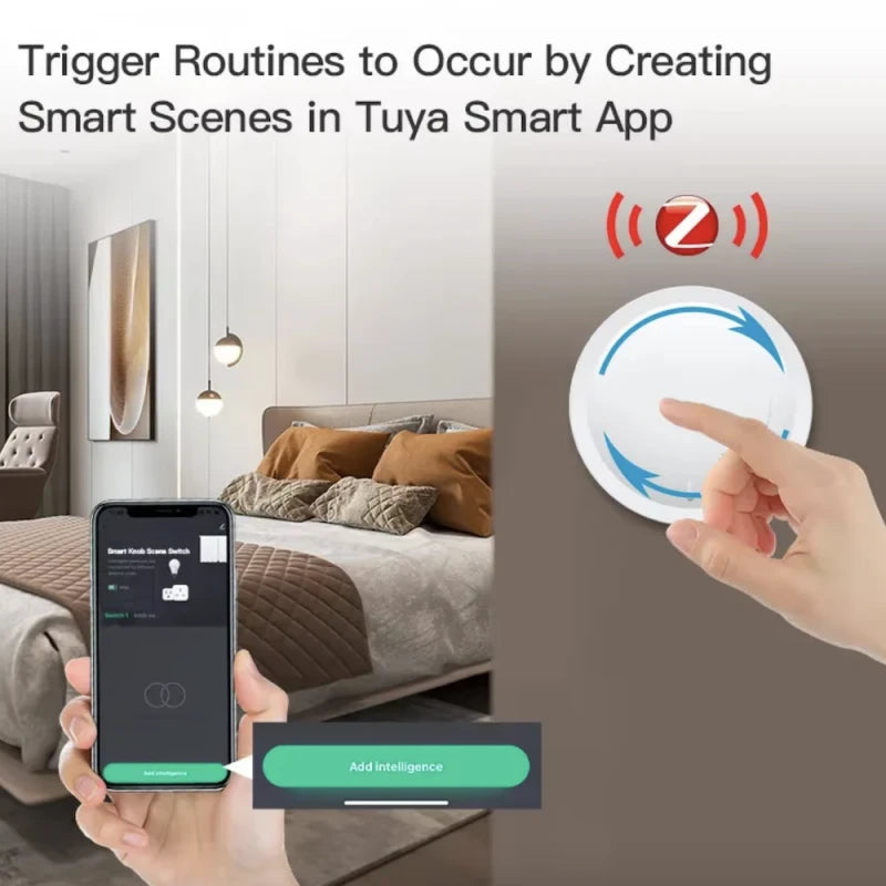Haozee - Zigbee Tuya Smart Life Rotary Dimmer Knob Button