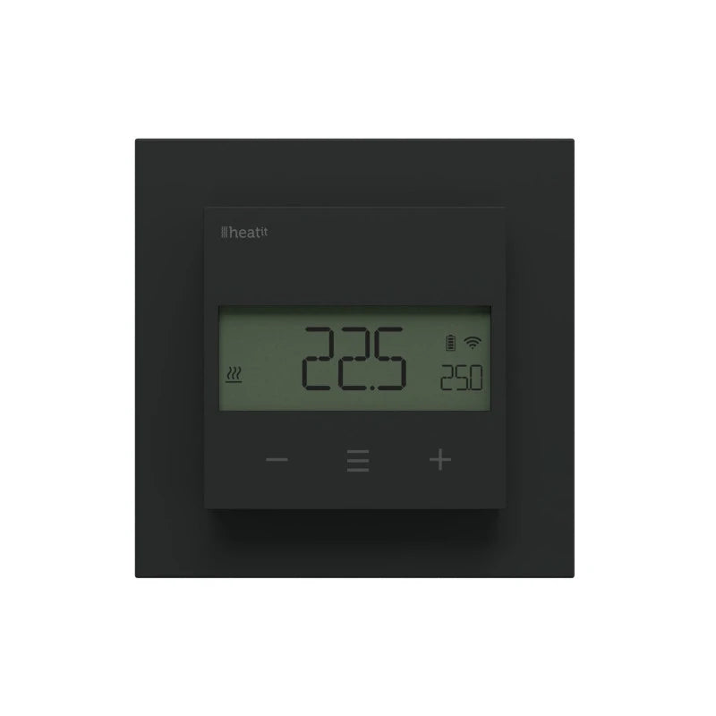 Heatit - Battery operated thermostat Z-Wave Z-TEMP3 black