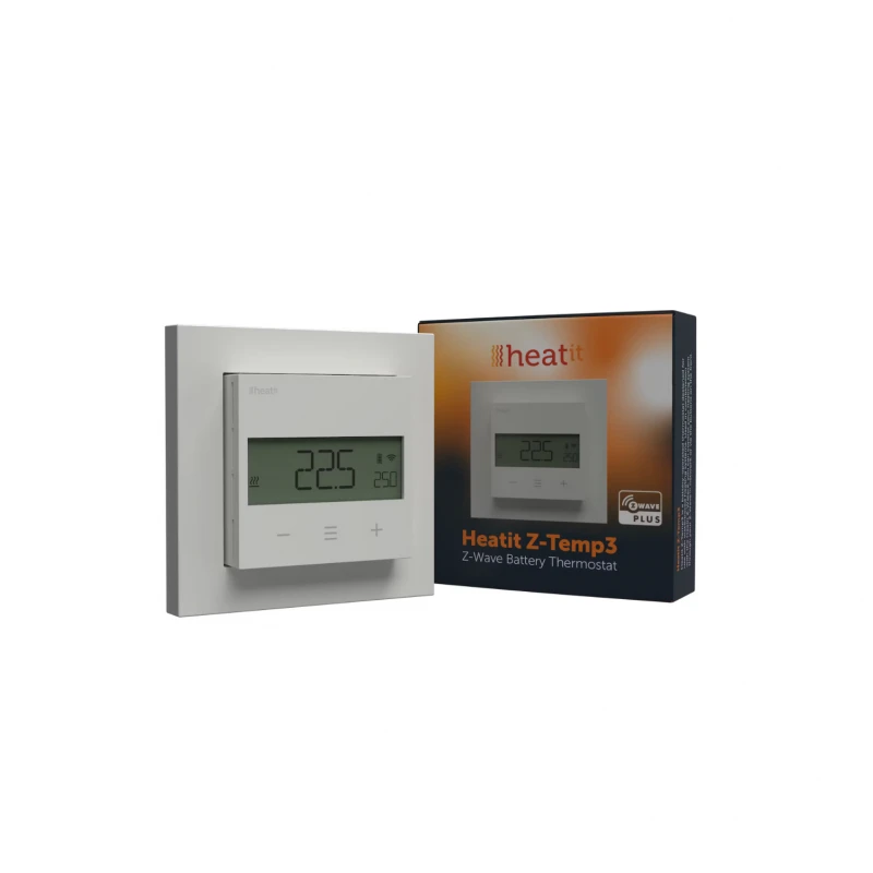 Heatit - Battery operated thermostat Z-Wave Z-TEMP3 white
