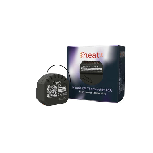 Heatit - Θερμοστάτης εντοιχισμένου κουτιού 16A Z-Wave+ 700 ZM Θερμοστάτης