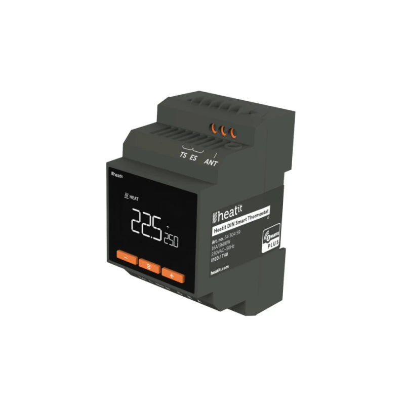 Heatit - Z-Wave 800 termostaatti DIN-kiskoon 16A / 3600W