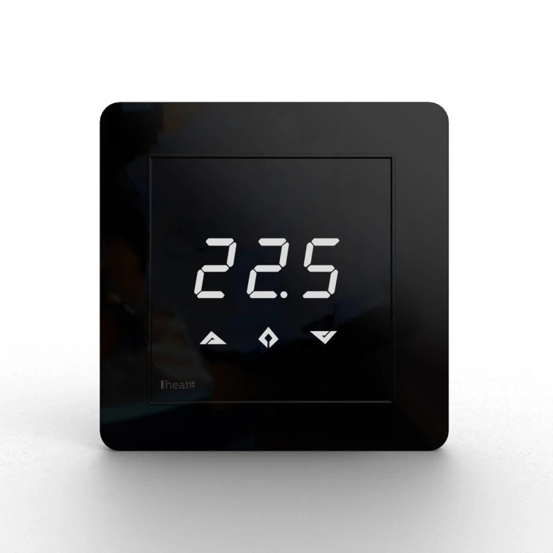 Heatit - Z-Wave+ termostaatti lattialämmitys sähkö 16A musta