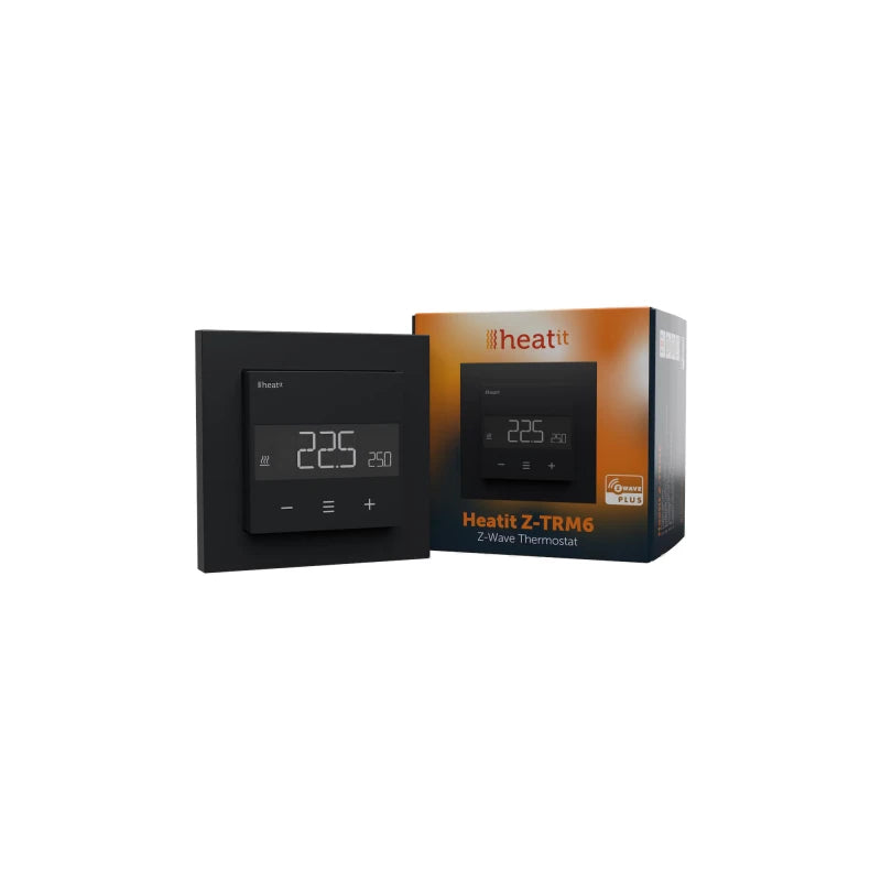 Heatit - Z-TRM6 Z-Wave+ 800 elektroninen termostaatti (musta)