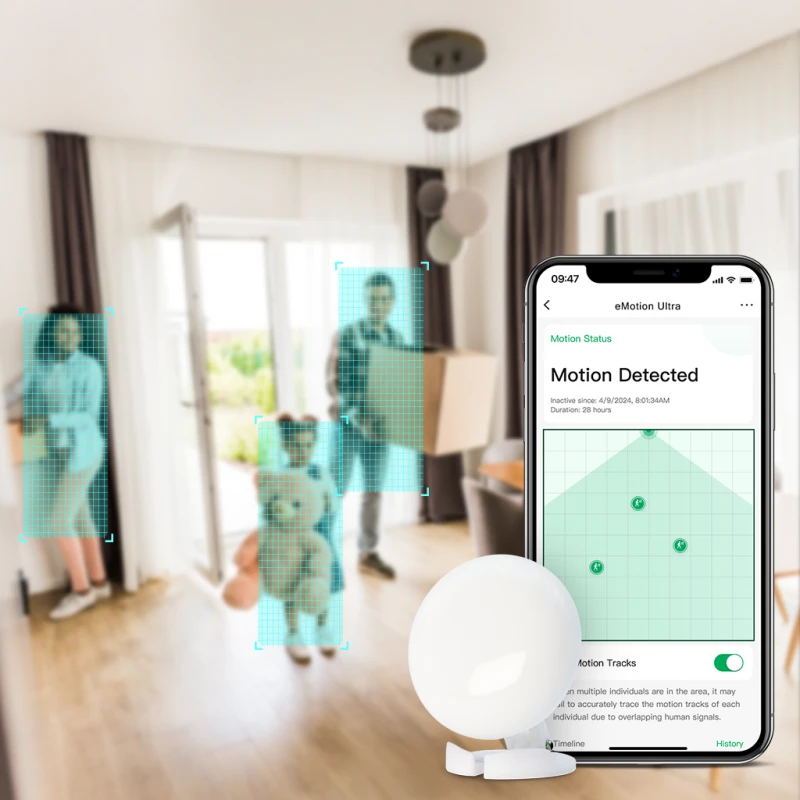 LinknLink - 60GHz Millimeter Wave Radar Presence Sensor eMotion Ultra (compatible MQTT and Home Assistant)