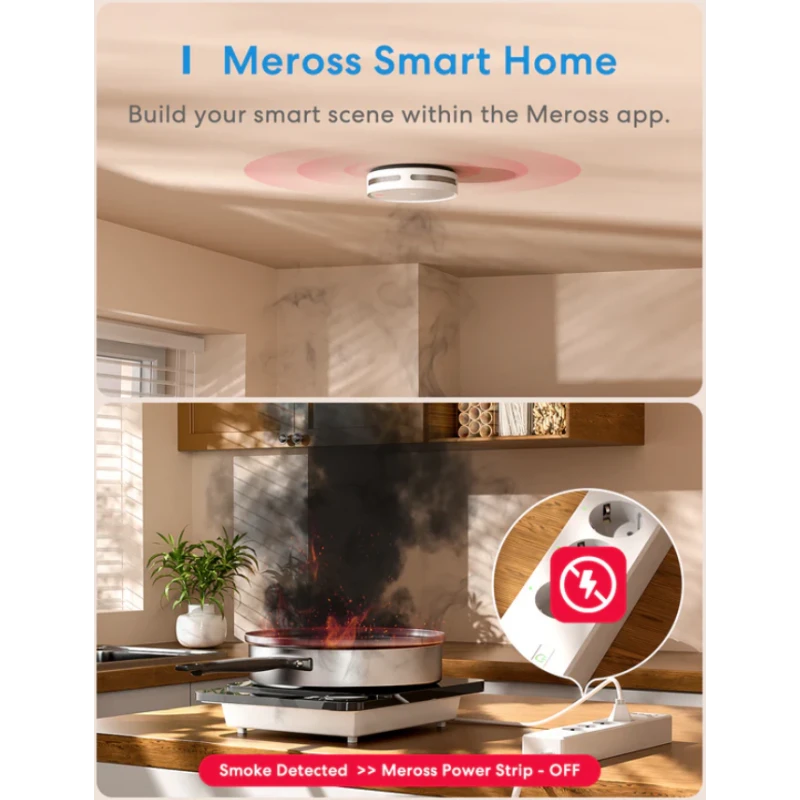 Meross - 3x Smoke Detectors + Hub Matter MSH450