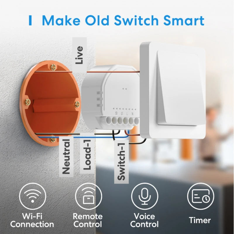 Meross MSS810 - WIFI switch module Apple Homekit compatible
