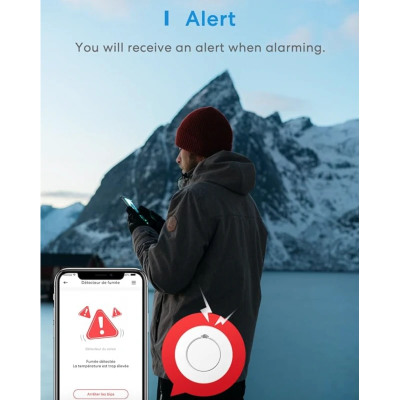 Meross GS559A - HomeKit-compatible smoke detector (without hub)