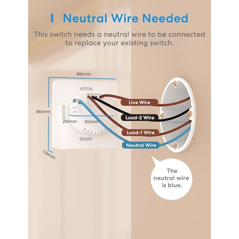 Meross MSS550 - Homekit compatible 2-button WIFI wall switch