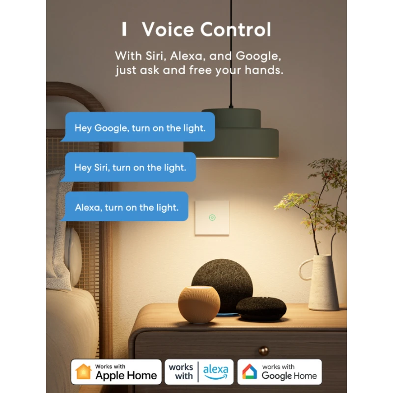 Meross MSS510 - Homekit compatible WIFI wall switch 1 button