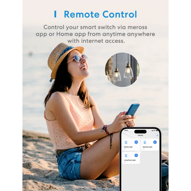 Meross MSS510 - Homekit compatible WIFI wall switch 1 button