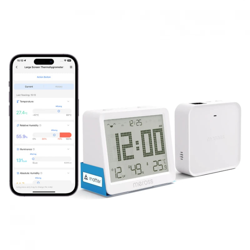 Meross - Lämpötila- ja kosteusanturi (vaatii keskittimen)