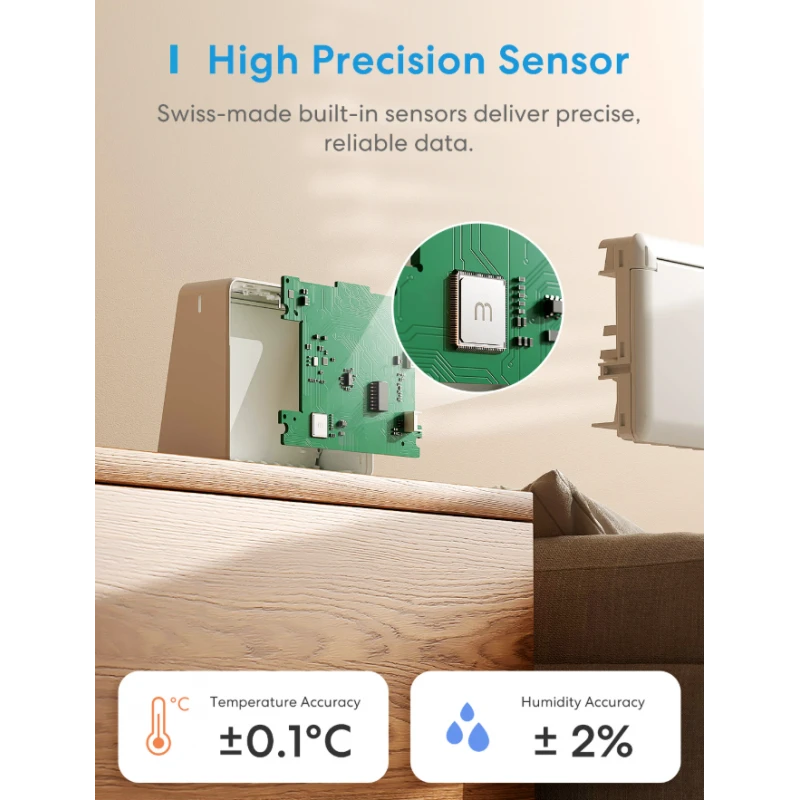 Meross - Lämpötila- ja kosteusanturi (vaatii keskittimen)