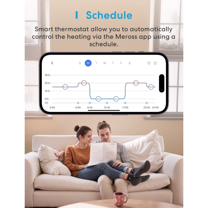 Meross - Matter WIFI thermostat for electric underfloor heating