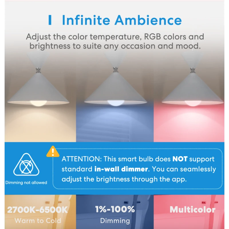 Meross MSL120 - Wifi E27 smart bulb Apple HomeKit-compatible