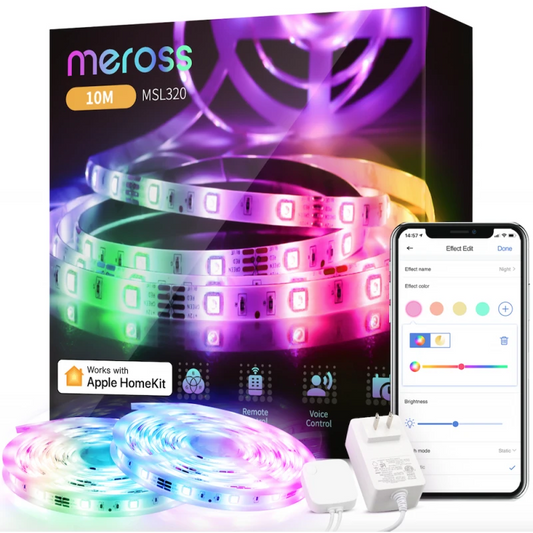 Meross MSL320 - 10m Apple HomeKit-compatible RGB Wi-Fi LED strip