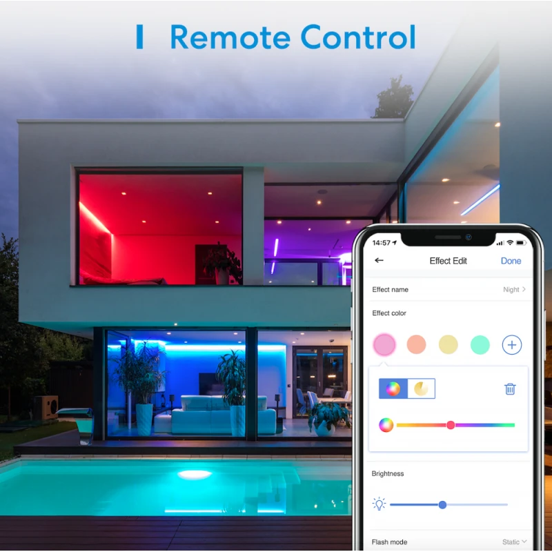 Meross MSL320 - 10m Apple HomeKit-compatible RGB Wi-Fi LED strip