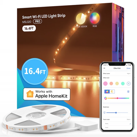 Meross MSL320 - 5m Apple HomeKit-compatible RGB Wi-Fi LED strip