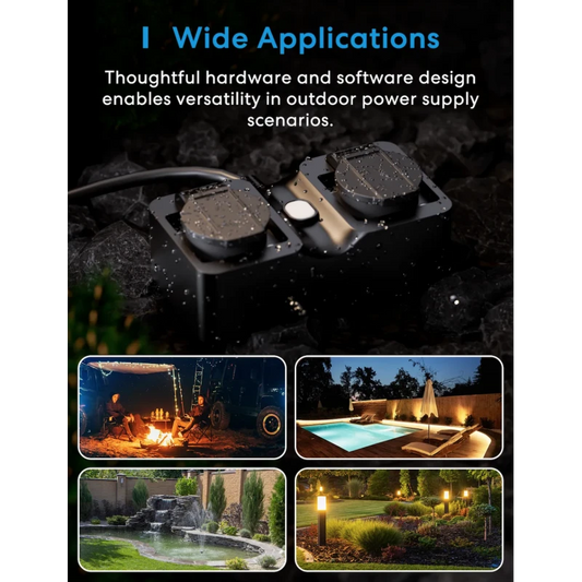 Meross - Πολύπριζο WIFI Matter εξωτερικού χώρου 16A με μέτρηση ενέργειας