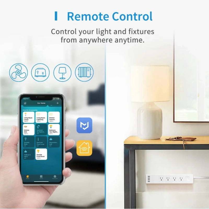 Meross MSS425 - WIFI Homekit power strip 4 outlets + 4 USB