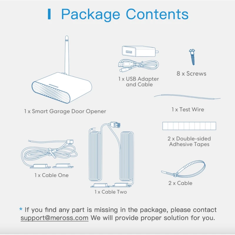 Meross - WIFI Garage Door Opener with Apple Homekit MSG200