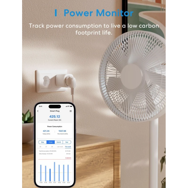 Meross MSS315 - Matter WIFI socket with energy measurement 16A