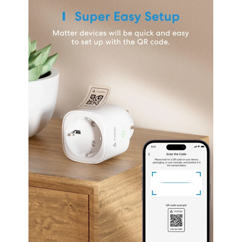 Meross MSS315 - Matter WIFI socket with energy measurement 16A