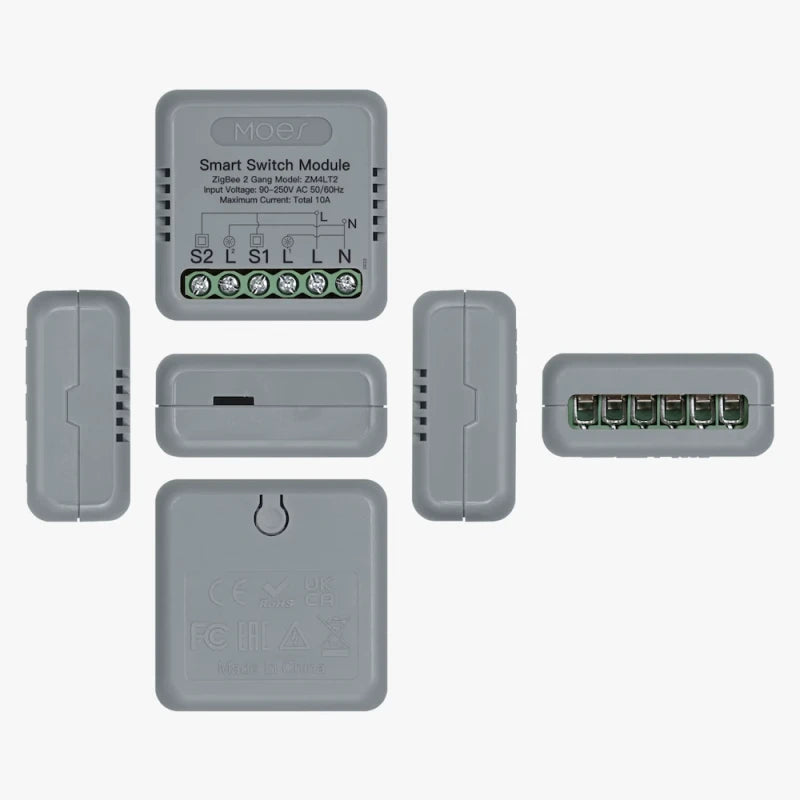 Moes - 4-channel Zigbee Tuya ON/OFF module 90–250 V, 5 A max