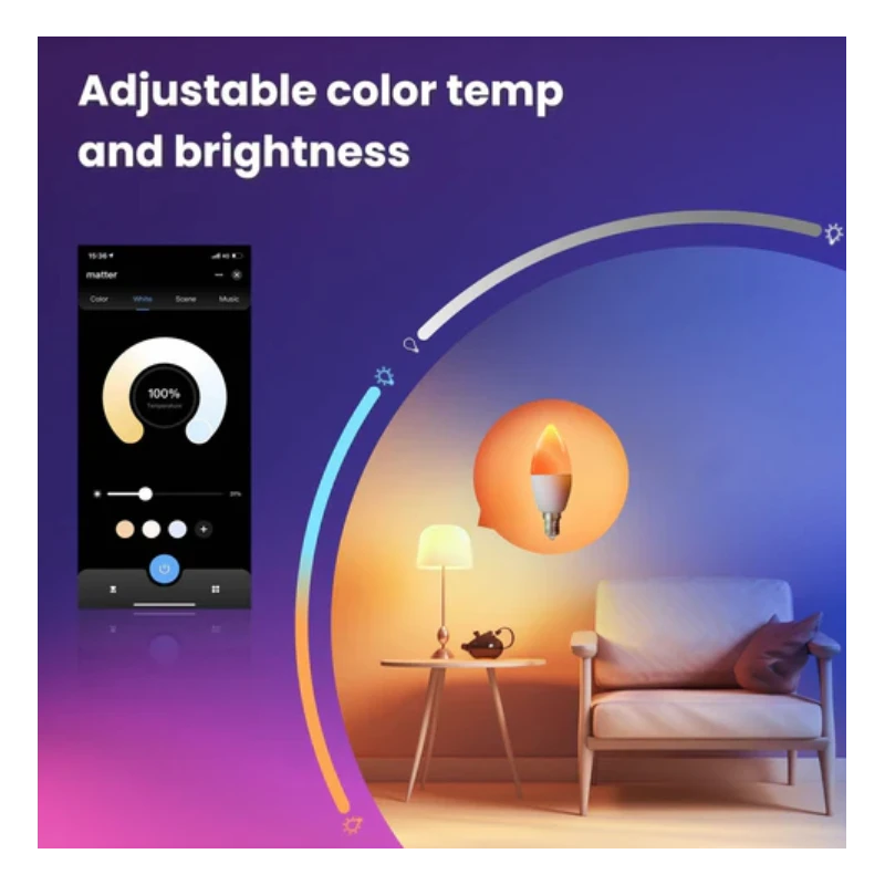 Moes - E14 WIFI Matter Tuya RGB LED bulb