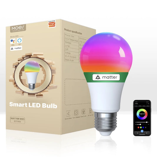 Moes - E27 WIFI Matter Tuya RGB LED bulb