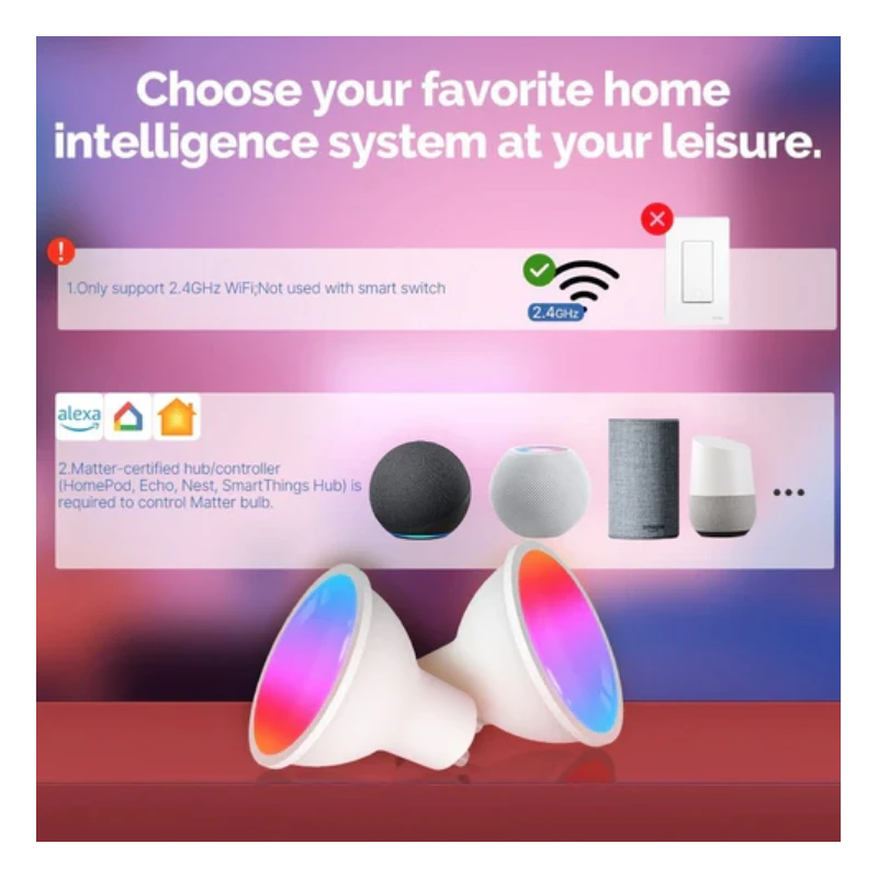 Moes - GU10 WIFI Matter Tuya RGB LED bulb