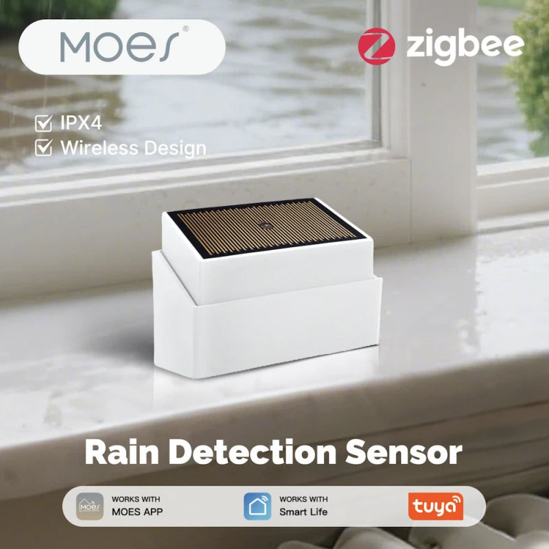 Moes - IPX4-rated Zigbee Tuya rain sensor with solar panel