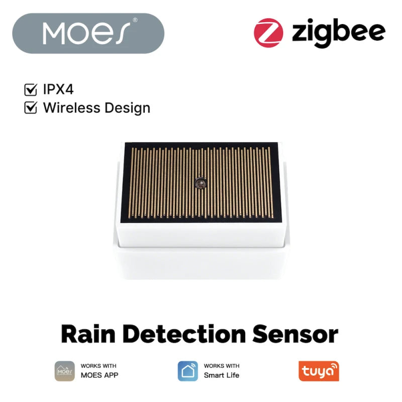 Moes - IPX4-rated Zigbee Tuya rain sensor with solar panel