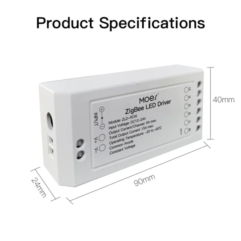 Moes - LED RGB+C+W Zigbee Tuya controller
