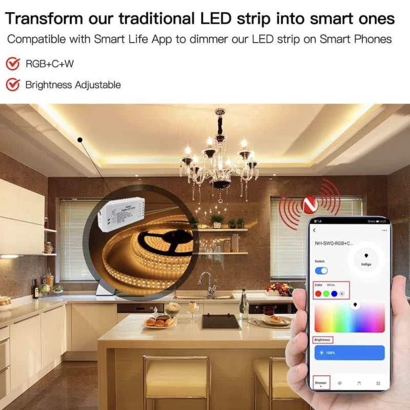 Moes - LED RGB+C+W Zigbee Tuya controller