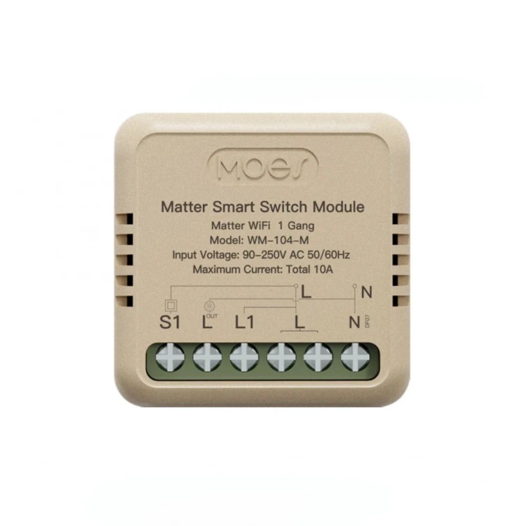 Moes - Matter WIFI switch module 10A (1 channel) MWM-104-M-MS