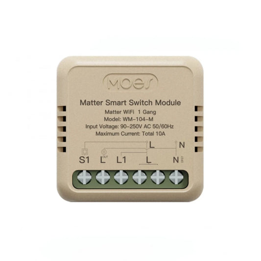Moes - Matter WIFI switch module 10A (1 channel) MWM-104-M-MS
